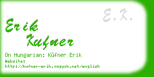 erik kufner business card